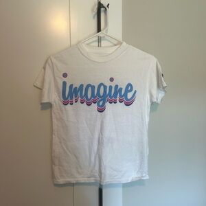 Kids White 'Imagine' T-Shirt